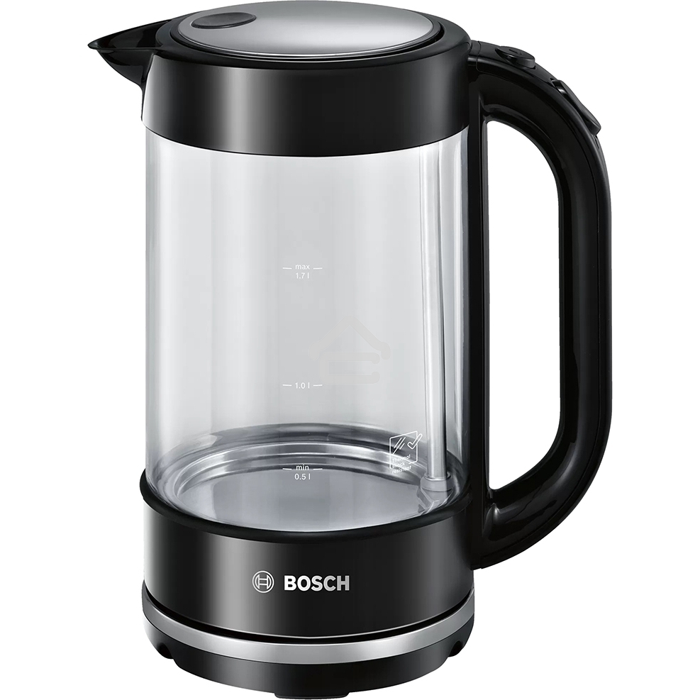 Чайник электрический Bosch TWK70B03 1.7 л, 2400 Вт, черный (корпус: стекло)