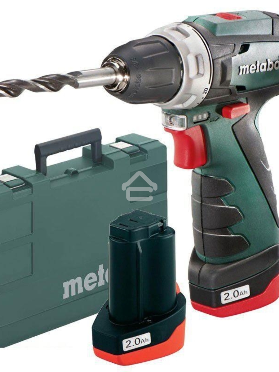 Дрель-шуруповерт Metabo PowerMaxx BS 600080500, Аккумуляторный, 12В, 2 АКБ