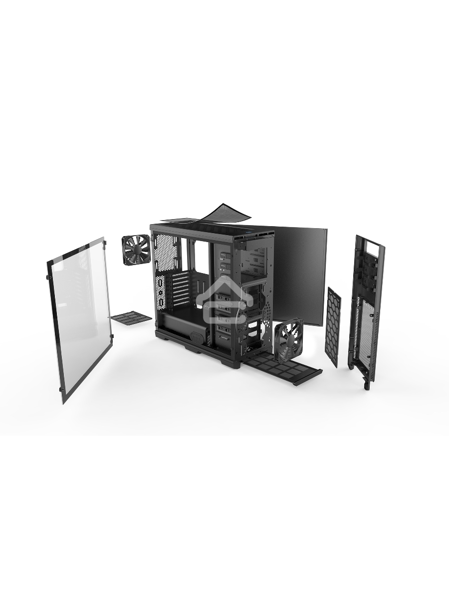 Корпус PHANTEKS Enthoo Pro Tempered Glass, Black, без БП, PWM Hub, Full-Tower