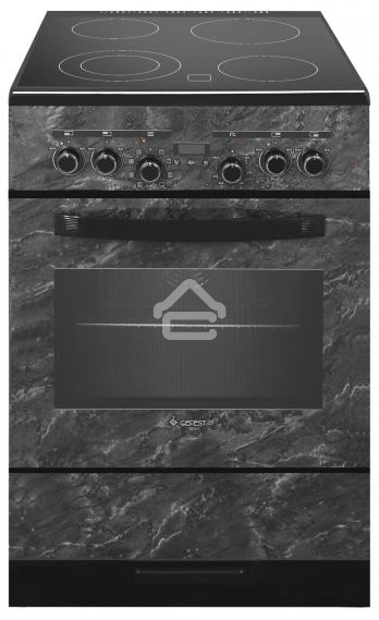 Плита электрическая Gefest ЭП Н Д 6560-03 0053 черный, конфорок 4 шт, духовка 55 л, 60 см x 85 см x 60 см
