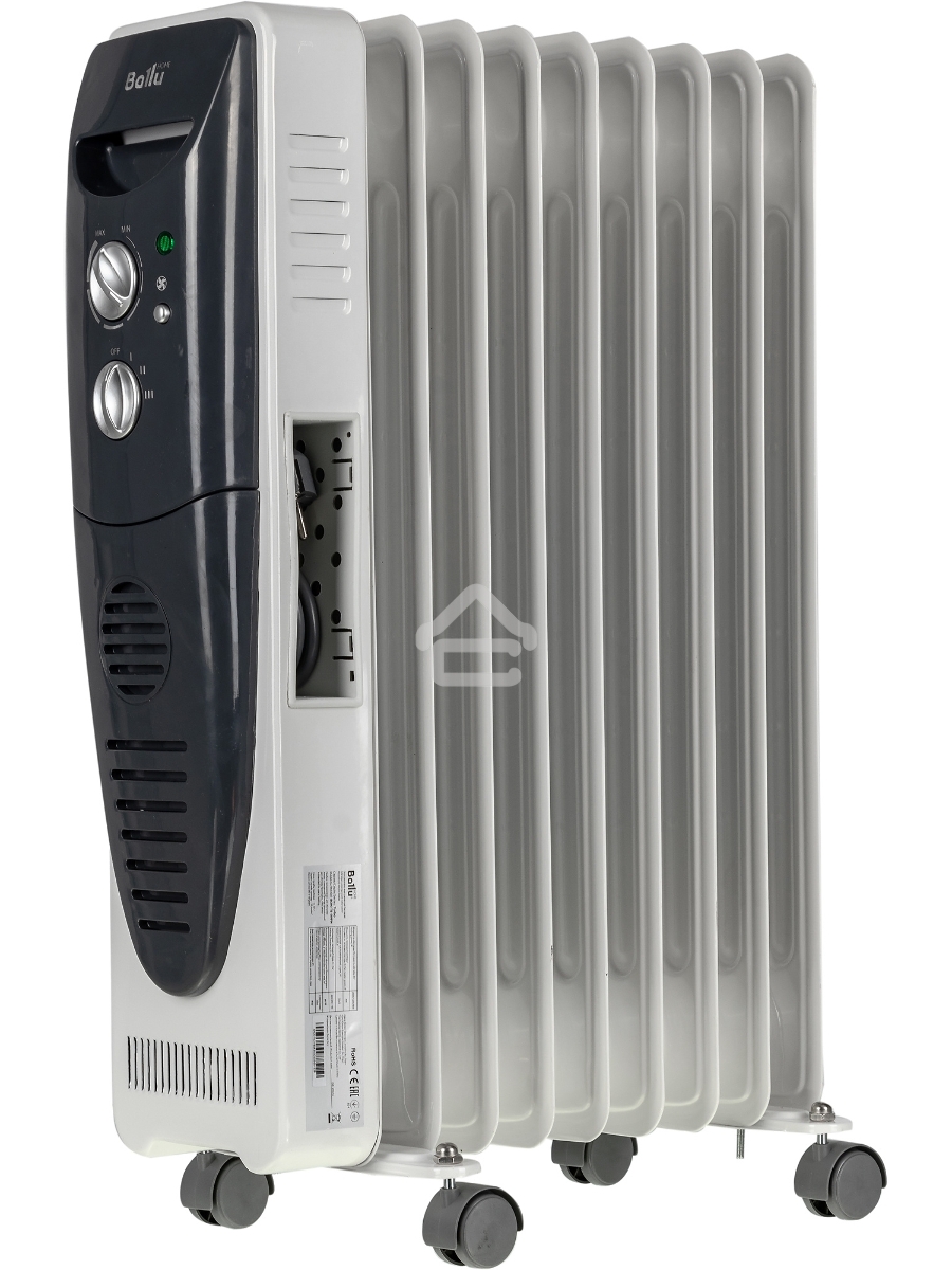 Масляный обогреватель Ballu Turbo BOH/TB- 09FH 2000 (9 секций) белый, 2000 Вт, 28 м2, термостат