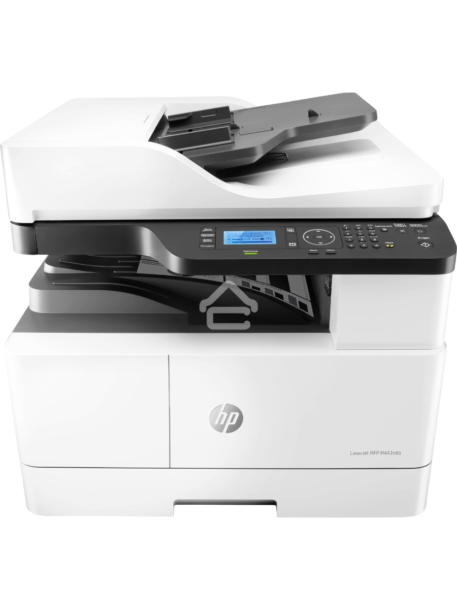 МФУ лазерный HP LaserJet MFP M443nda (8AF72A), A3, ч/б, печ. до 25 стр/мин. (А4) до 13 стр/мин. (А3), скан. до 21 стр/мин., 1200 x 1200 dpi (печать) 600x600dpi (скан.), USB, RJ-45