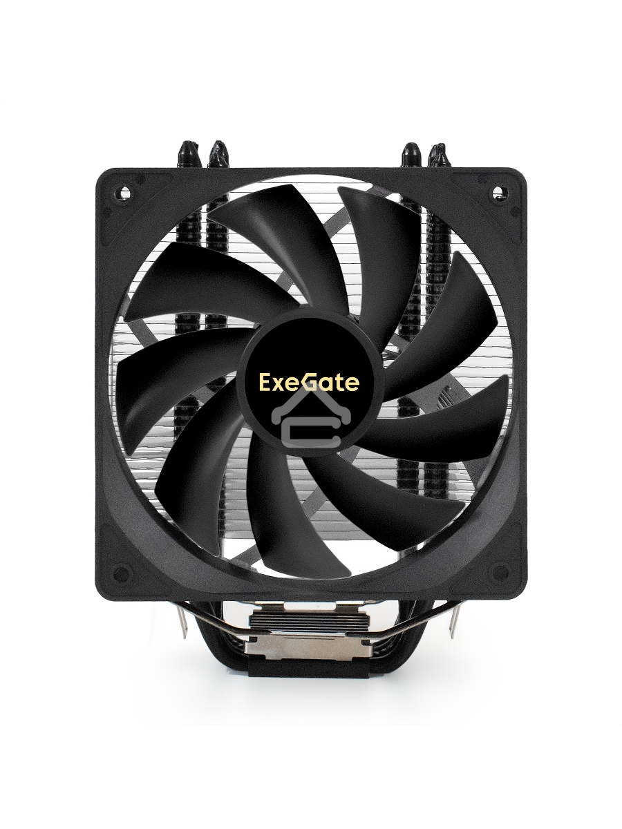 Кулер для процессора ExeGate Dark Magic EE400XL-PWM черный, 120 мм, алюминий/медь, 2400 об/мин, 37 дБ, 4 pin, 140 Вт, 155 мм