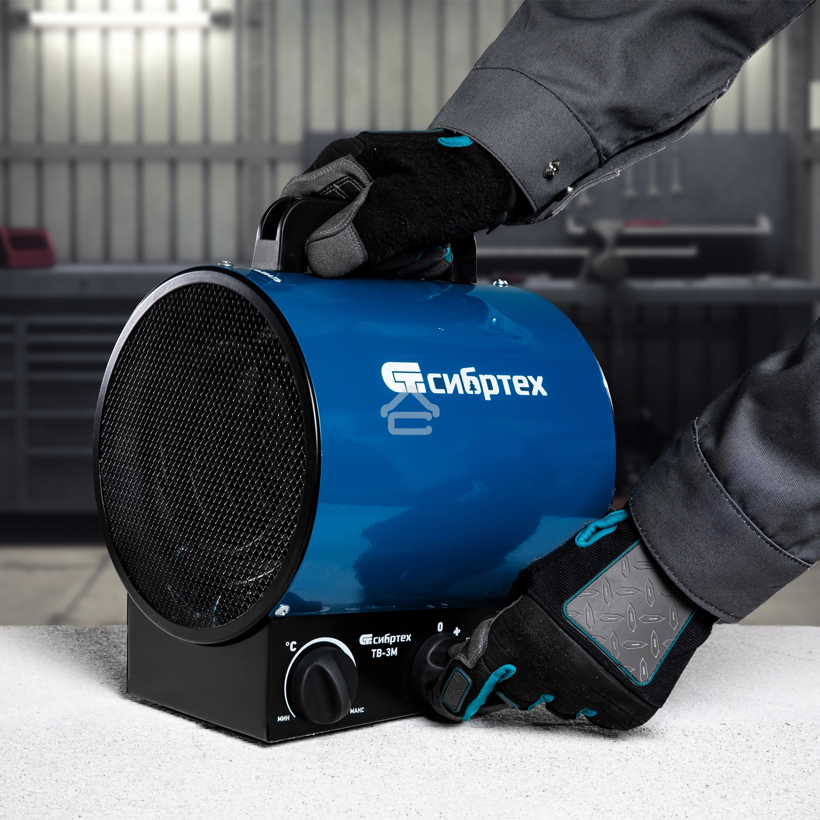 Тепловая пушка Сибртех ТВ-3М (тепловентилятор), 230 В, 3 реж. вентилятор, 1500/3000 Вт