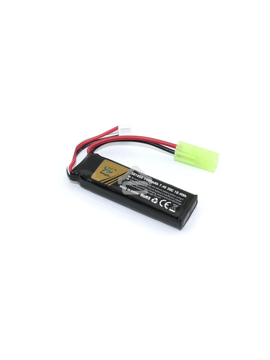 Аккумулятор Li-Pol 7.4v 501855 1400mah разъем mini Tamiya plug