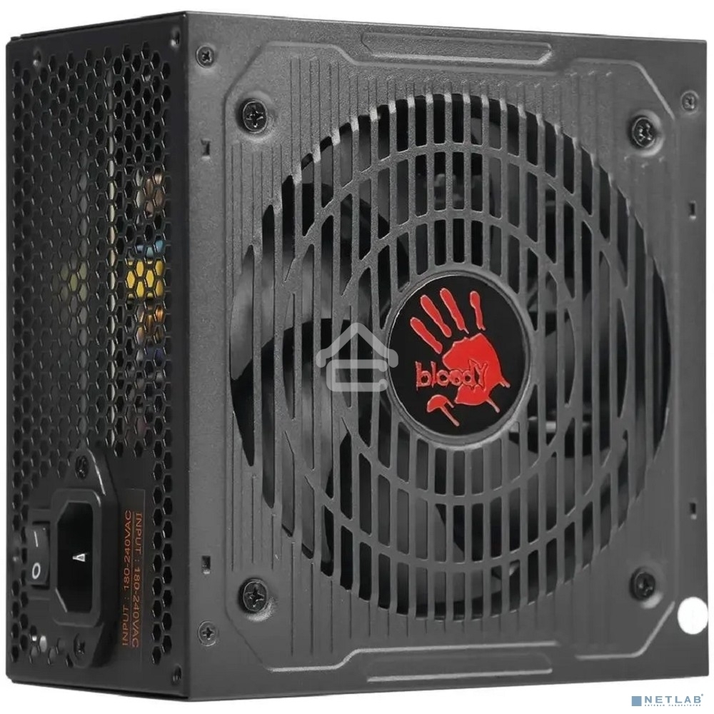 Блок питания Bloody BD-PS600W, 600Вт, 80 PLUS белый, 120мм, черный