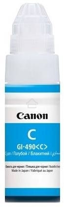 Чернила Canon GI-490C 0664C001 голубой (70 мл) для Canon Pixma G1400/2400/3400