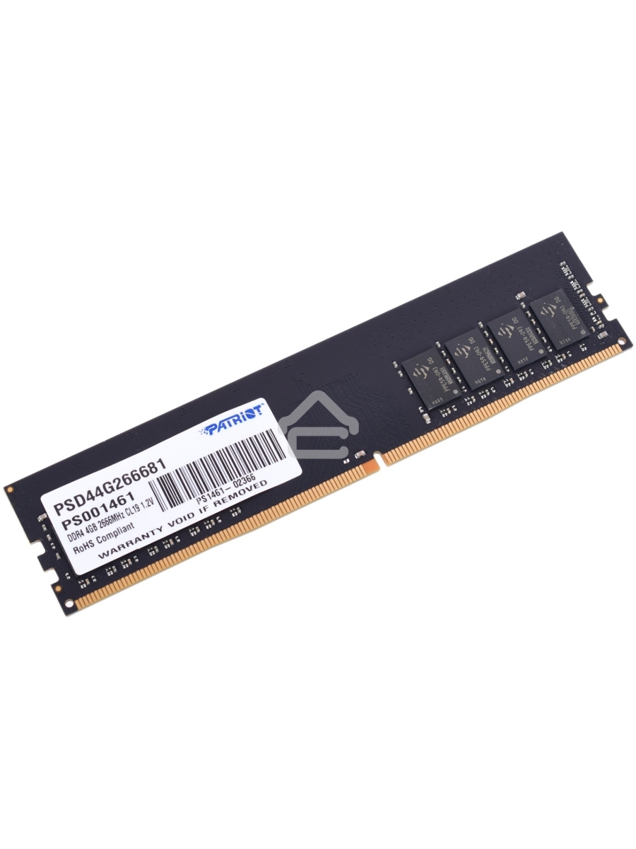 Оперативная память Patriot Signature, DDR4, 4GB (1x4 GB), 2666 MHz, CL19, DIMM