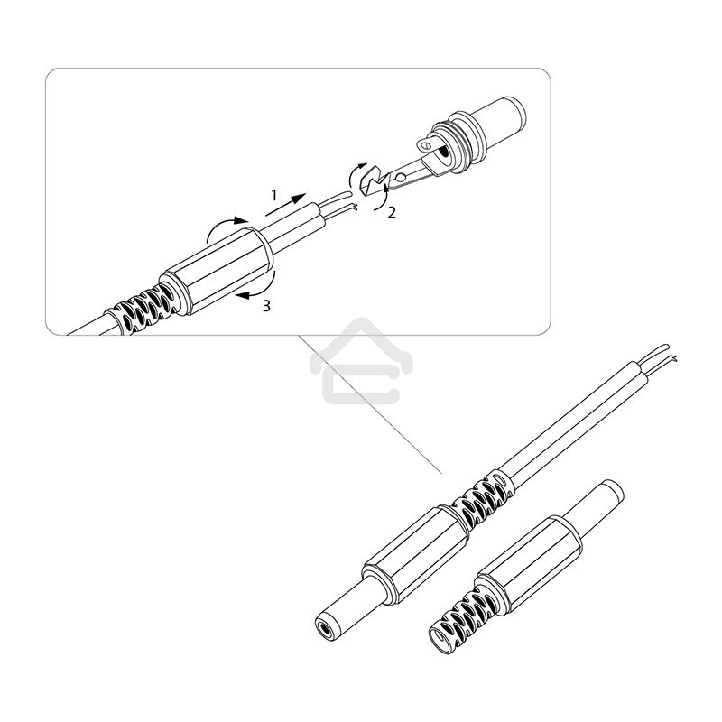 Разъем питания Rexant штекер 2.1х5.5х10мм