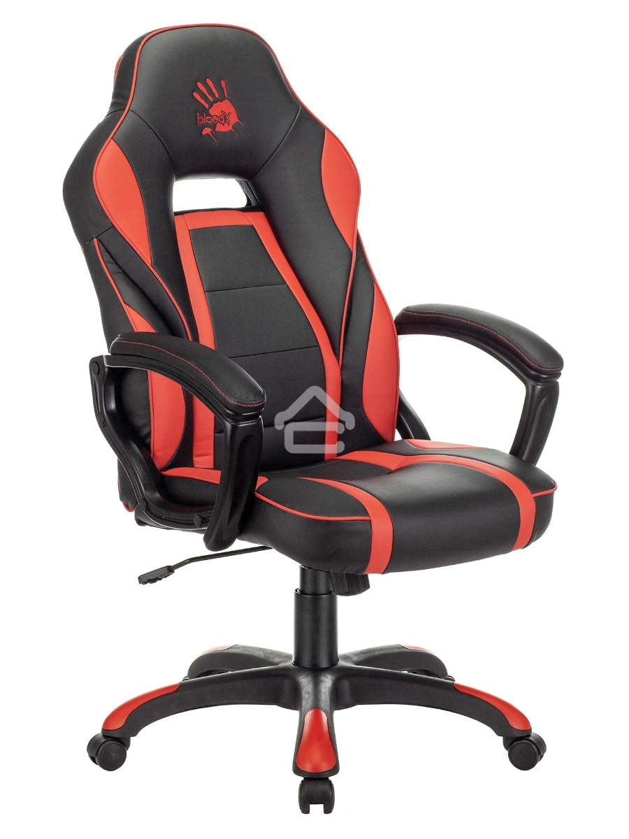 Кресло игровое A4Tech Bloody GC-350 черный/красный эко.кожа крестовина