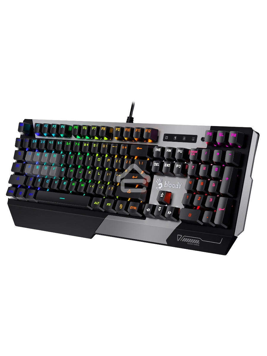 Клавиатура A4Tech Bloody B865N механическая серый/черный USB for gamer LED