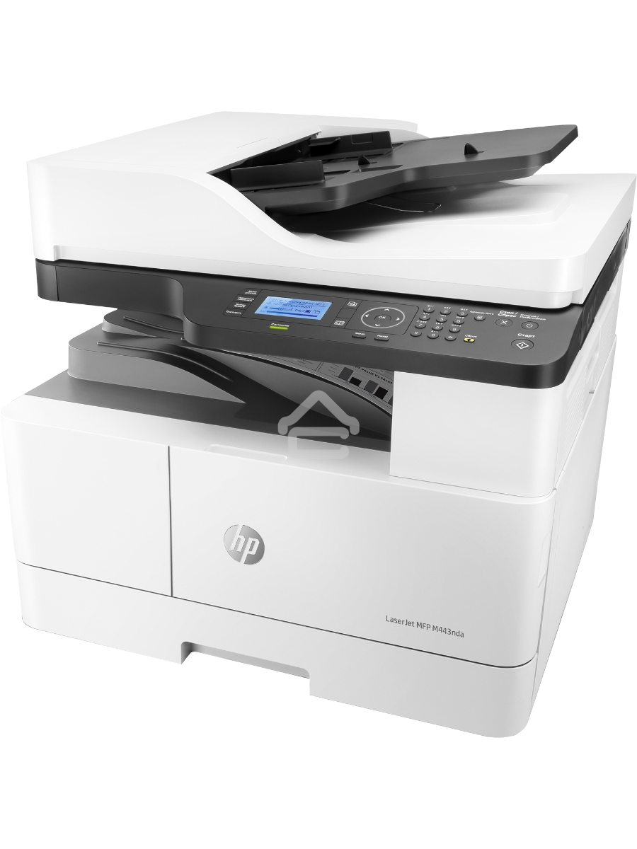 МФУ лазерный HP LaserJet MFP M443nda (8AF72A), A3, ч/б, печ. до 25 стр/мин. (А4) до 13 стр/мин. (А3), скан. до 21 стр/мин., 1200 x 1200 dpi (печать) 600x600dpi (скан.), USB, RJ-45