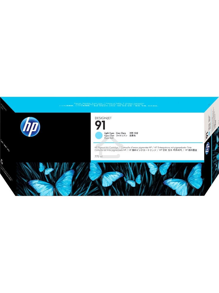 Картридж струйный HP 91 C9470A Pigment (775 мл) светло-голубой для DJ Z6100