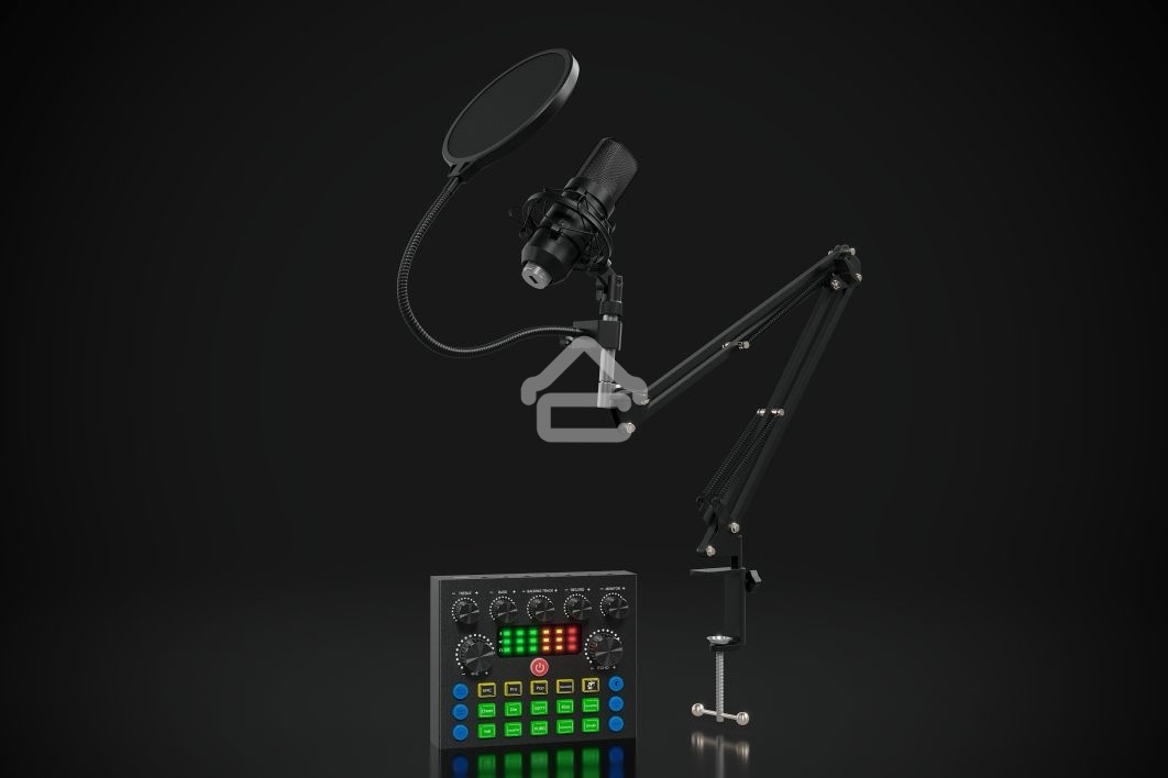 Микрофон проводной Оклик SM-600G 2.5м черный