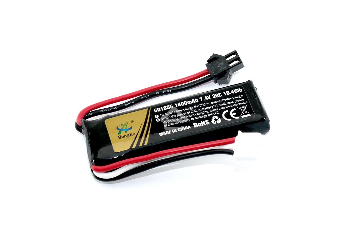 Аккумулятор Li-Pol 7.4v 501855 1400mah разъем SM