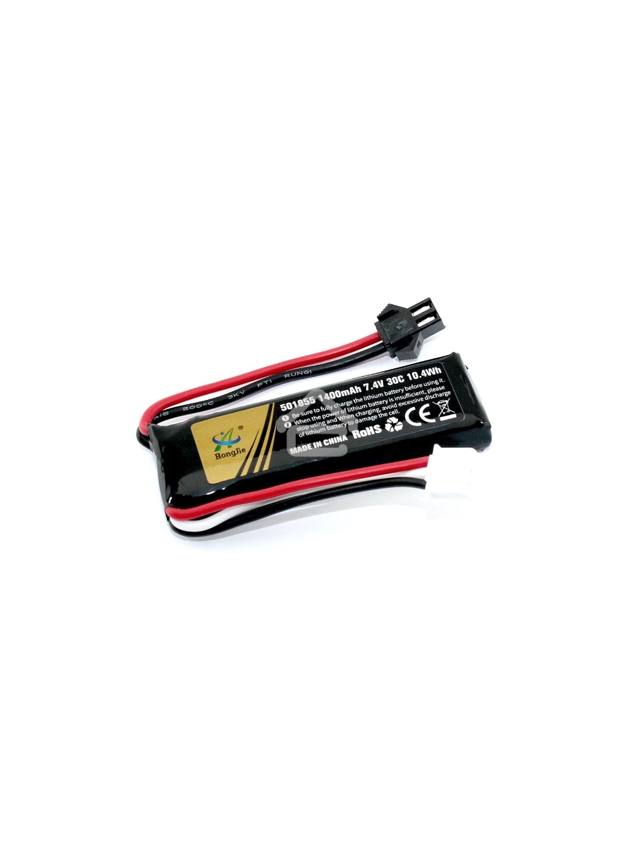 Аккумулятор Li-Pol 7.4v 501855 1400mah разъем SM