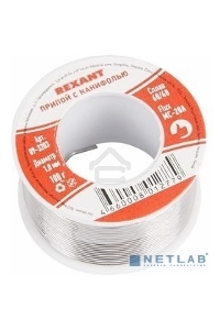 Припой с канифолью REXANT 250 гр. 0.6 мм /Sn60 Pb40 Flux 2.2%/ 09-3311