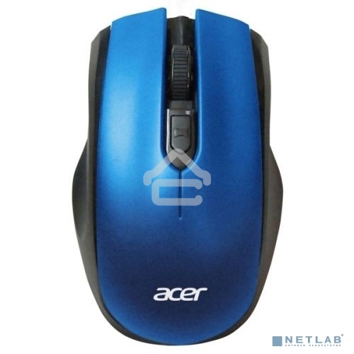 Мышь беспроводная Acer OMR031 черный/синий, 1600 dpi, радиоканал, USB, кнопки - 4