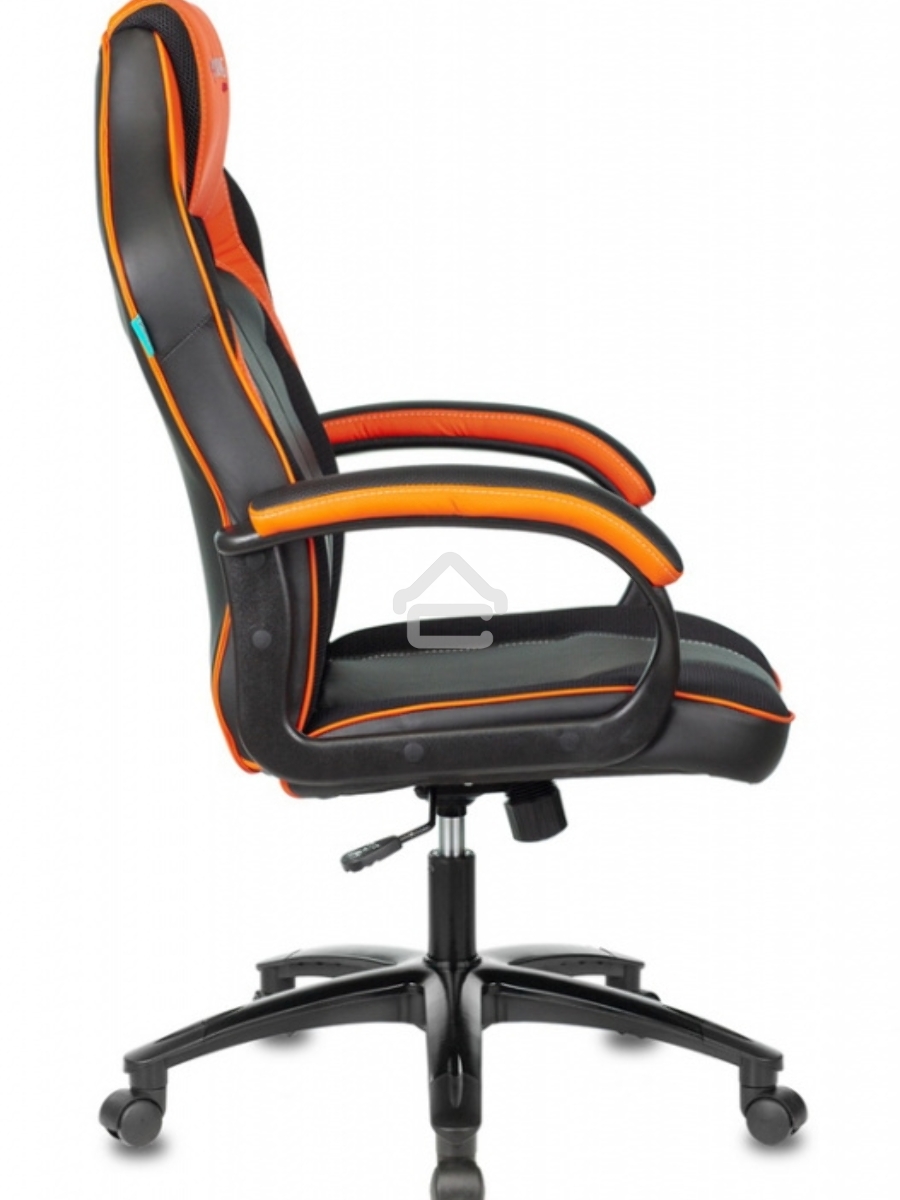 Кресло игровое Бюрократ VIKING 2 AERO ORANGE черный/оранжевый, искусст.кожа/ткань