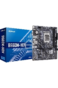 Материнская плата ASRock B660M-HDV, LGA 1700, Intel B660, 2xDDR4, 4xSATA, 2xM.2, 1xPCI-E 4.0 x16, 1xHDMI, 1xDP, 1xVGA, 1x 1Gb LAN, 2xUSB-A 2.0, 3xUSB-A 3.2 Gen 1, 1xUSB-C 3.2 Gen 1, 3x3.5 мм, 7.1, Micro-ATX