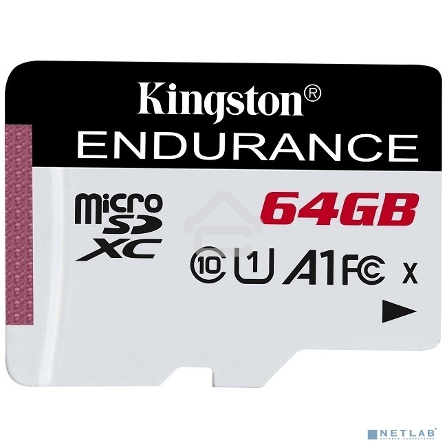 Флеш карта microSD 64GB Kingston microSDНC Class 10 A1 UHS-I Endurance 95R/30W Card Only