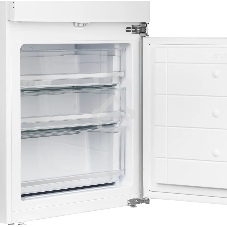 Встраиваемый холодильник Kuppersberg RBN 1970, High-Tech, объем 341 л, скользящий фасад, электронное управление, No Frost, антибактериальный пластик, звуковой сигнал при открытой дверце, перенавешиваемые двери, LED освещение, уровень шума 41 дБ, энергоэфф