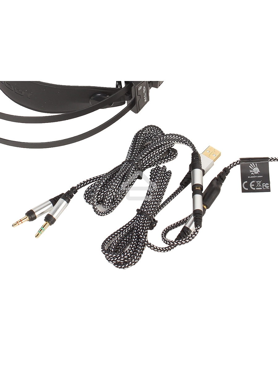 Наушники с микрофоном A4 Bloody M615 черный 1.2м мониторы оголовье (M615 B/R)