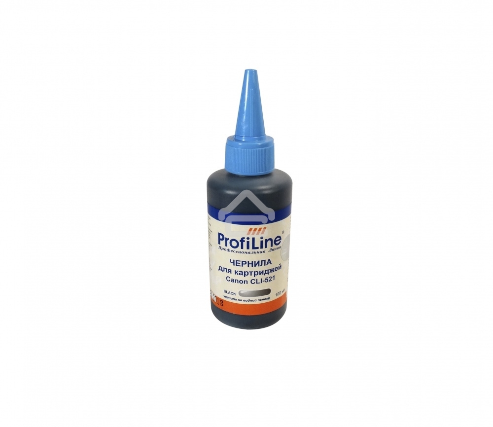 Чернила ProfiLine PL-CLI-521BK для принтеров Canon Pixma Ip3600/IP4600/MP540/MP620/MP630/MP980 черный 100 мл водн