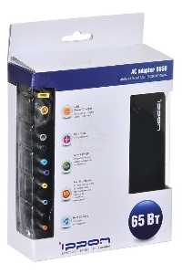 Блок питания Ippon S65U автоматический 65W 15V-19.5V 8-connectors 4.3A 1xUSB 2.1A от бытовой электросети LED индикатор