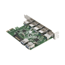 Контроллер ExeGate EXE-317 PCI-E 2.0, 5*USB 3.0 ext + 2*USB 3.0 int, разъем доп.питания (OEM)