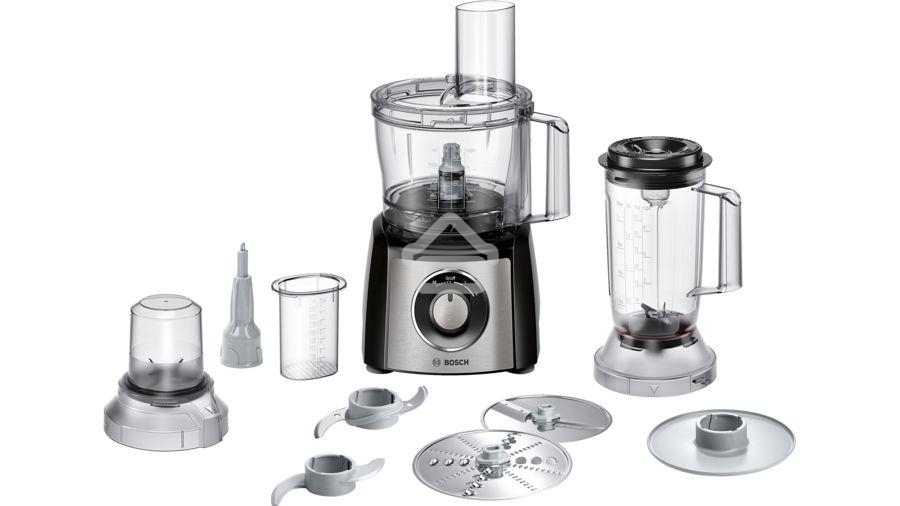 Кухонный комбайн Bosch MCM3501M 800 Вт, Скорости: 2, Блендер 1 л, Чаша 2.3 л, Цвет черны/серебристый