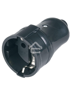 Розетка Iek ERP10-16-01-K02 РПп10-02-Ст разборная прямая с з/к 16А черная