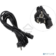 Кабель питания ExeGate Power PC-5P (Евровилка Schuko->С13) VDE-250V-3*1.0-CU, 10A, черный, 5м