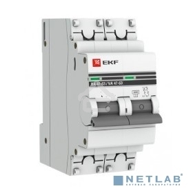 Выключатель автоматический EKF mcb4763-2-40C-pro 2P 40А (C) 4,5kA ВА 47-63 EKF PROxima