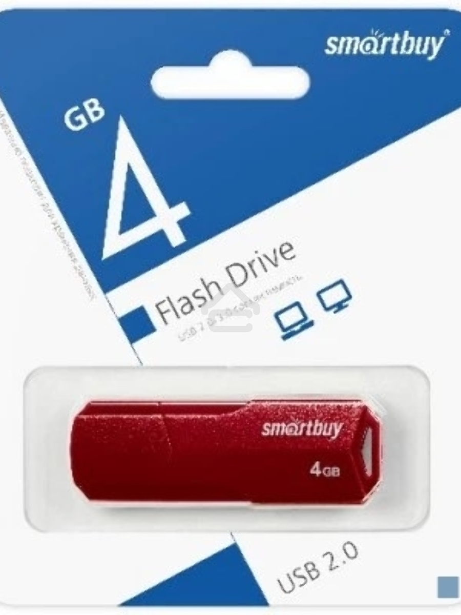 Флеш диск SmartBuy 4GB CLUE Burgundy (SB4GBCLU-BG)