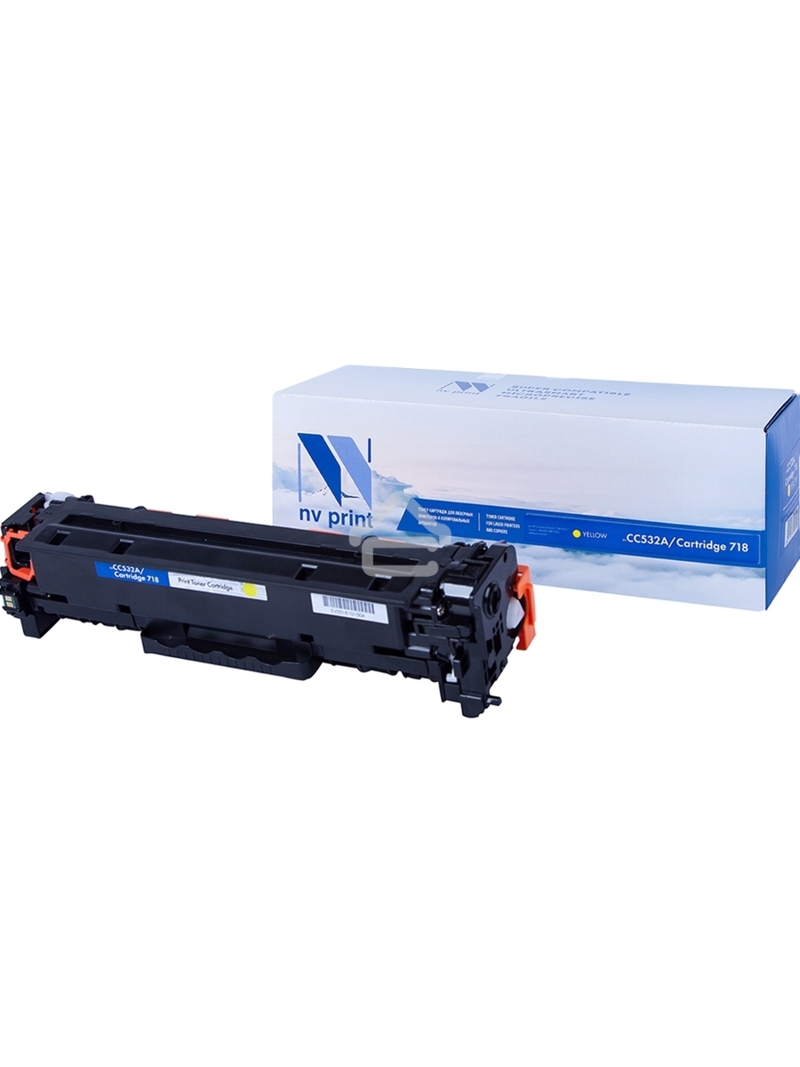 Картридж лазерный NV Print совместимый HP CC532A/Canon718 Yellow для LJ Color CP2025/Canon i-SENSYSLBP-7200C(2800k)