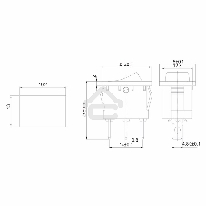 Выключатель клавишный Rexant 12V 15А (3с) ON-OFF зеленый с подсветкой Mini