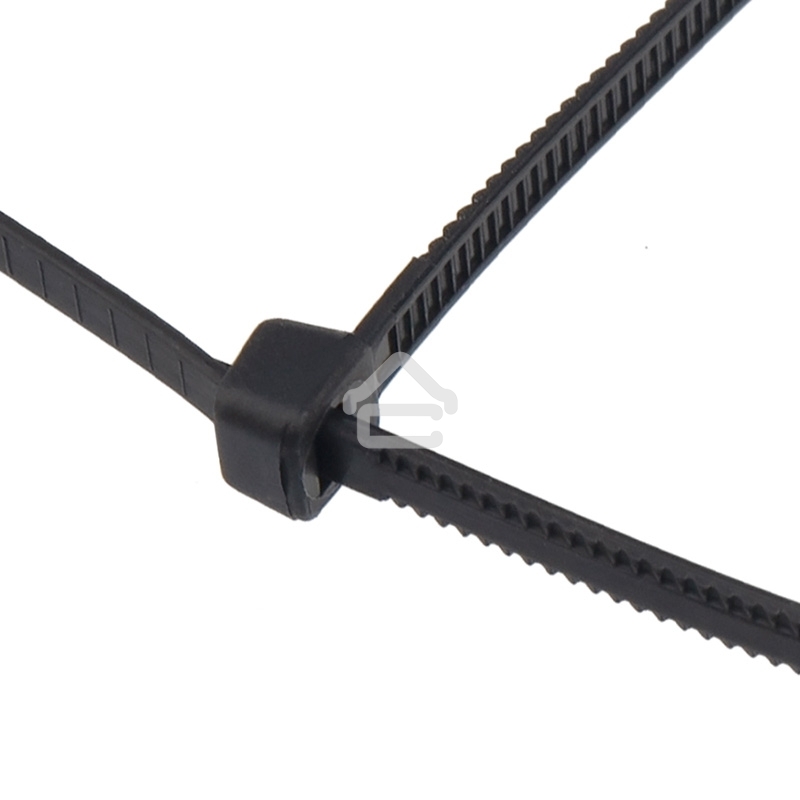 Хомут-стяжкa нейлоновая с тройным замком Rexant 400x4,8 мм, черная, упаковка 100 шт.