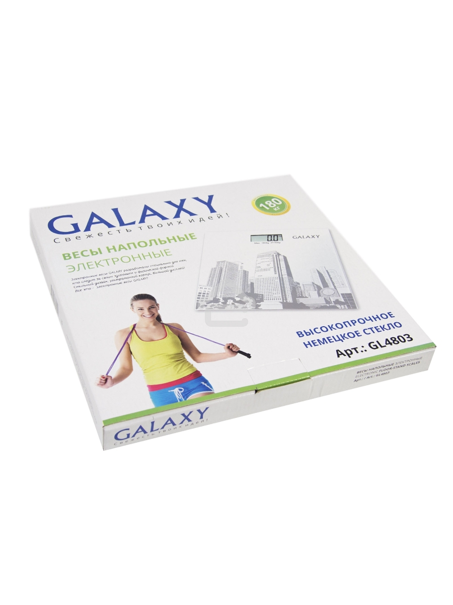 Весы напольные электронные Galaxy GL 4803 (макс.вес 180кг. ЖК дисплей с подсветкой,Цена деления 0,1кг.)
