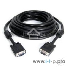 Кабель Gembird/Cablexpert CC-PPVGA-30M-B,Кабель VGA Premium, 15M/15M, 30м, черный, тройной экран, феррит.кольца