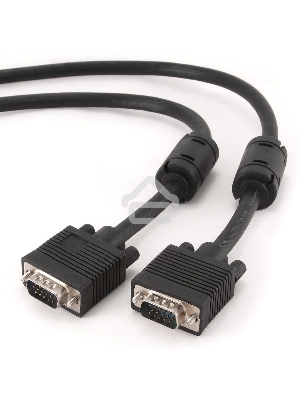 Кабель Gembird/Cablexpert CC-PPVGA-10, Кабель VGA Premium  15M/15M, 3.0м, белый, тройной экран, феррит.кольца 