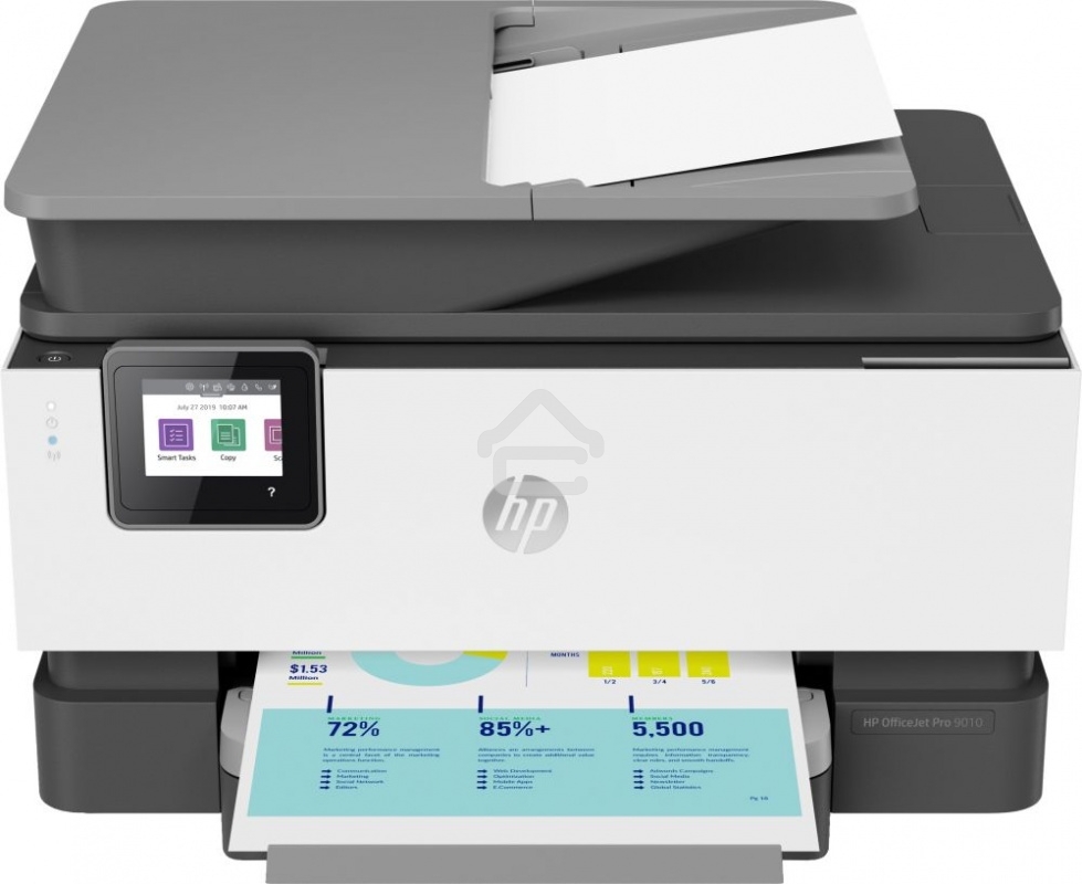 МФУ струйный HP OfficeJet Pro 9010 AiO (3UK83B), A4, цветной, печ. до 22 стр/мин. (ч/б) до 18 стр/мин. (цвет), скан. до 8 стр/мин., 1200 x 1200 dpi, USB, RJ-45, Wi-Fi, Air Print