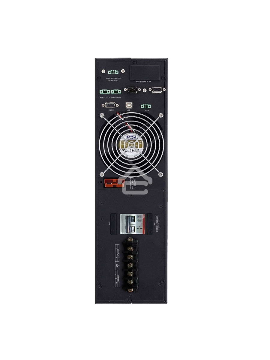 Источник бесперебойного питания CROWN On-Line CMUOA-300X-6K 6000VA/5400W, корпус металл, TOWER&RACK, 3U+3U, АКБ 16*12V/7AH, PF-0.9, AVR 110-300V, порт USB+RS-232, EPO, розетки - клемная колодка (Ph+N+GND), входной кабель 2,5 м, вентилятор охлаждения, авто