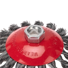 Щетка коническая для УШМ Kranz плетеные пучки стальной проволоки 115 М14