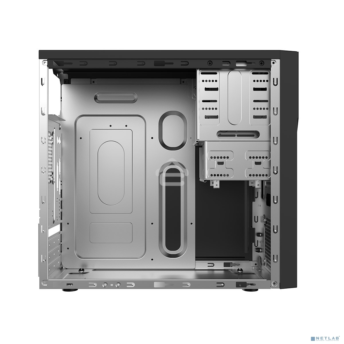 Компьютерный корпус с блоком питания 450Вт. Case Foxline mATX, 450W, 2xUSB3.0, 2xUSB2.0, powercord