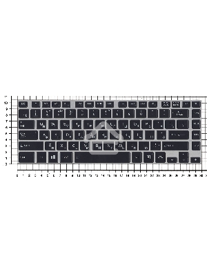 Клавиатура для ноутбука Toshiba M40T черная с серой рамкой и подсветкой
