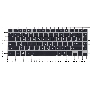 Клавиатура для ноутбука Toshiba M40T черная с серой рамкой и подсветкой