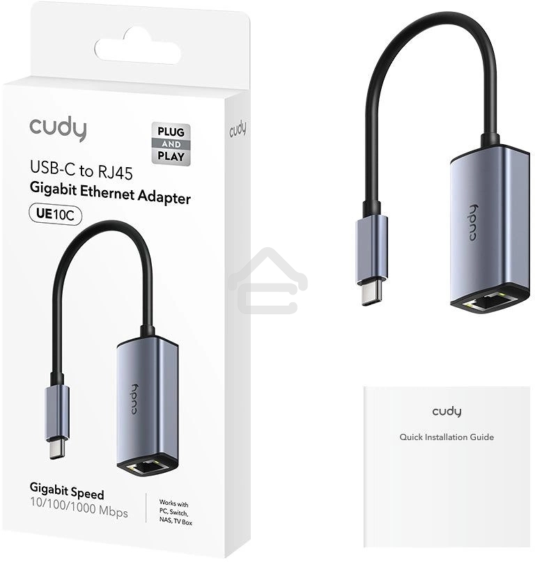 Сетевой адаптер CUDY Gigabit Ethernet Cudy UE10C USB Type-C