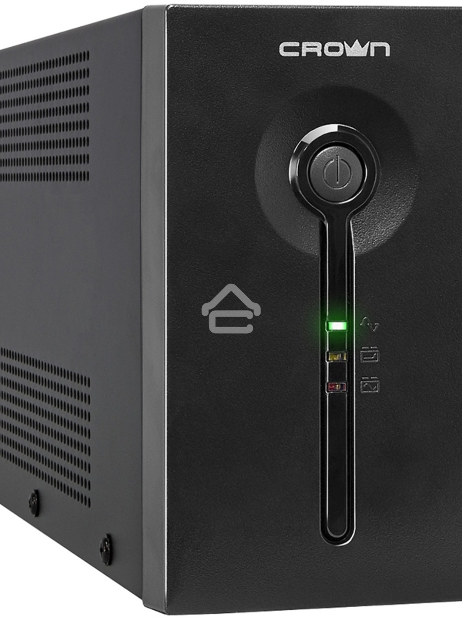 Источник бесперебойного питания CROWN ИБП CMU-SP650EURO {650VA, металл, 1x12V/7AH, розетки 2*EURO+1*IEC bybass} CM000001490