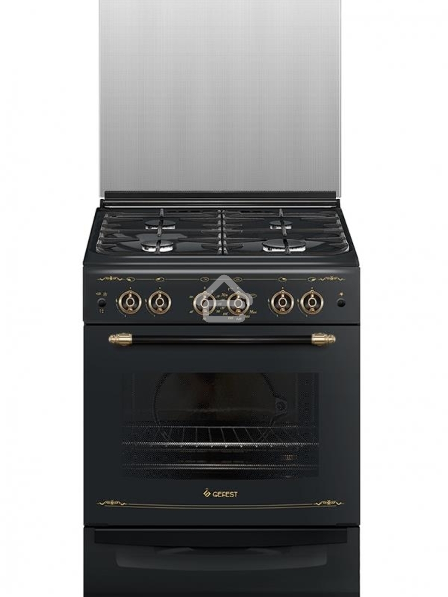 Плита газовая Gefest ПГ 6100-02 0183 черный, конфорок 4 шт, духовка 52 л, 60 см x 85 см x 60 см